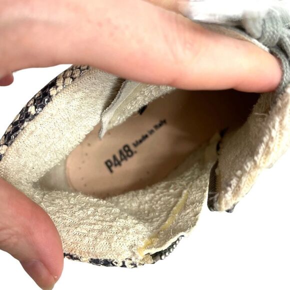 P448 Star2.0 mid top leather Sneakers in Silver‎ Python Sz 37 - Picture 8 of 11